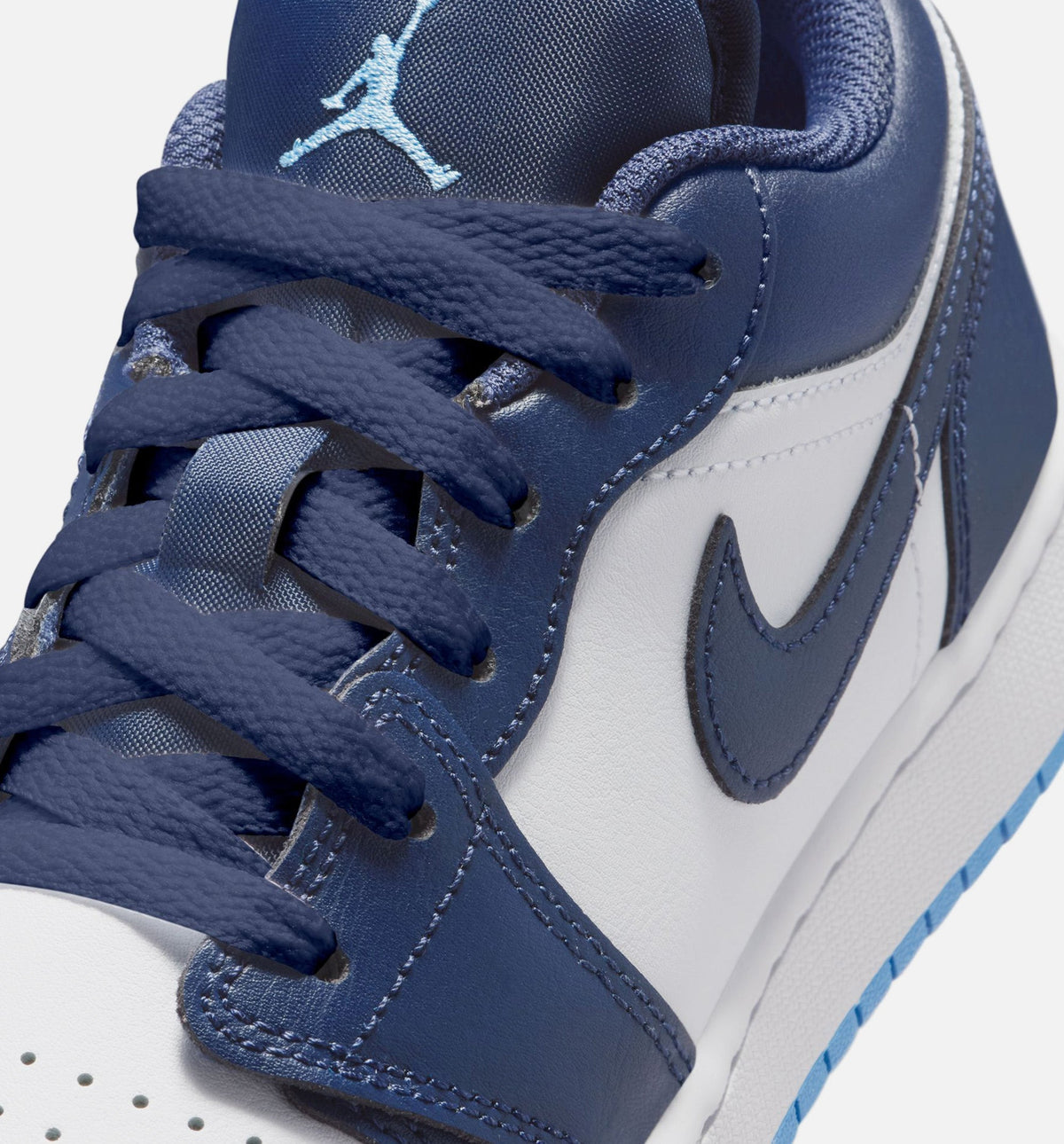 Air Jordan 1 Low Grade School Sneakers - Midnight Navy / University Blue / White