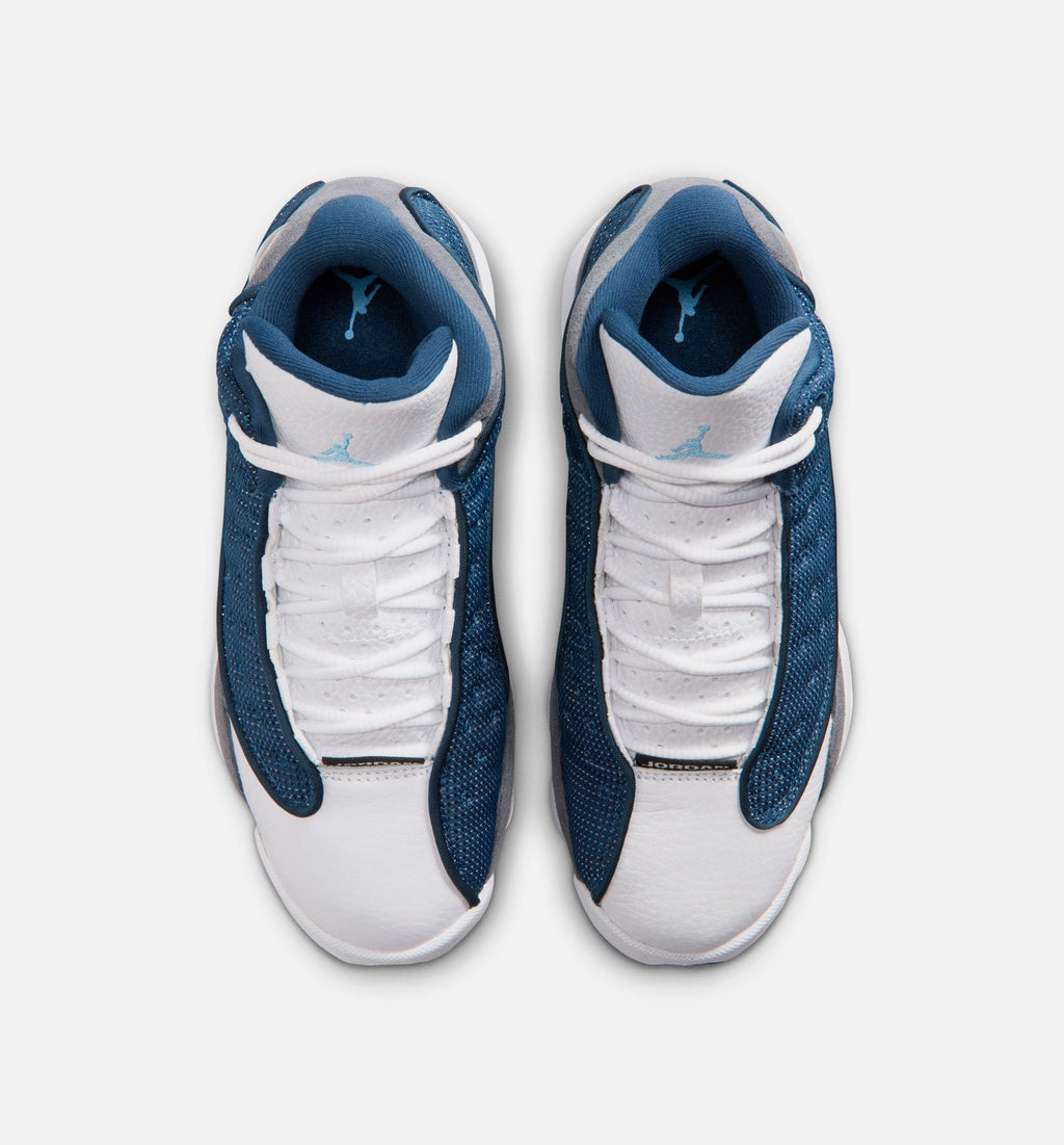 Air Jordan 13 Retro Navy and Flint Grey Grade School Sneakers