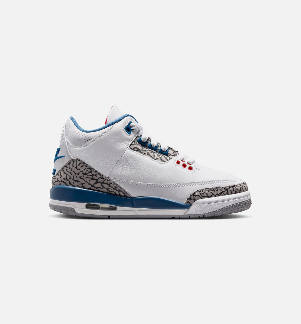 Air Jordan 3 Retro OG True Blue Grade School Sneakers