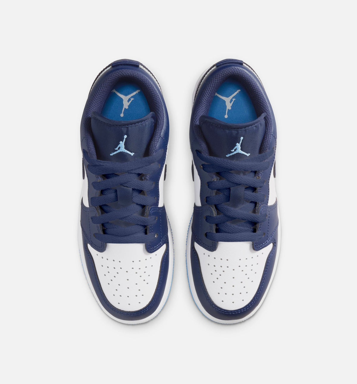 Air Jordan 1 Low Grade School Sneakers - Midnight Navy / University Blue / White