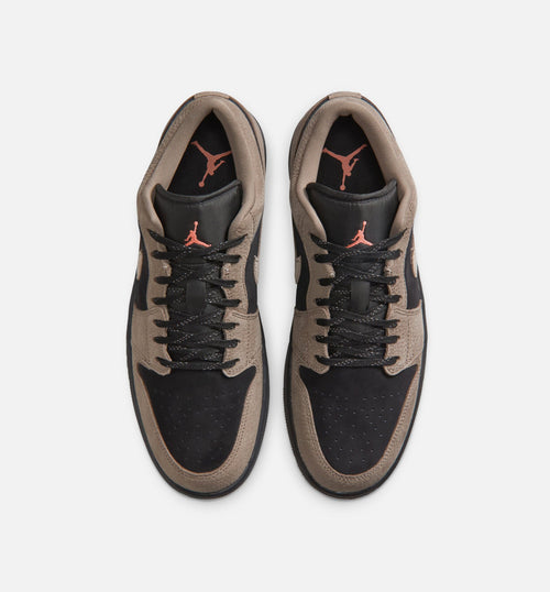 Air Jordan 1 Low SE Men's Sneakers - Black / Olive Grey / Light Wild Mango