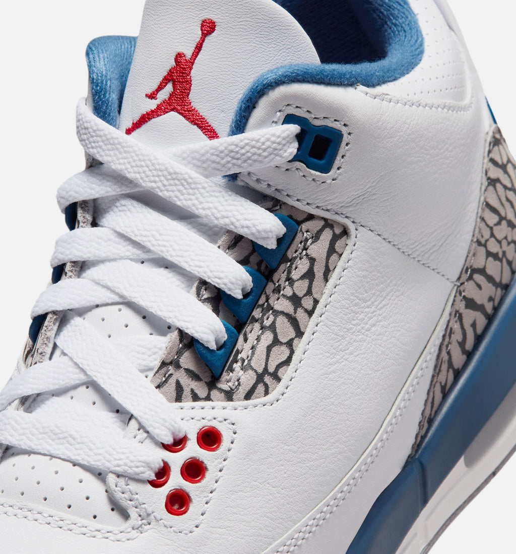 Air Jordan 3 Retro OG True Blue Grade School Sneakers