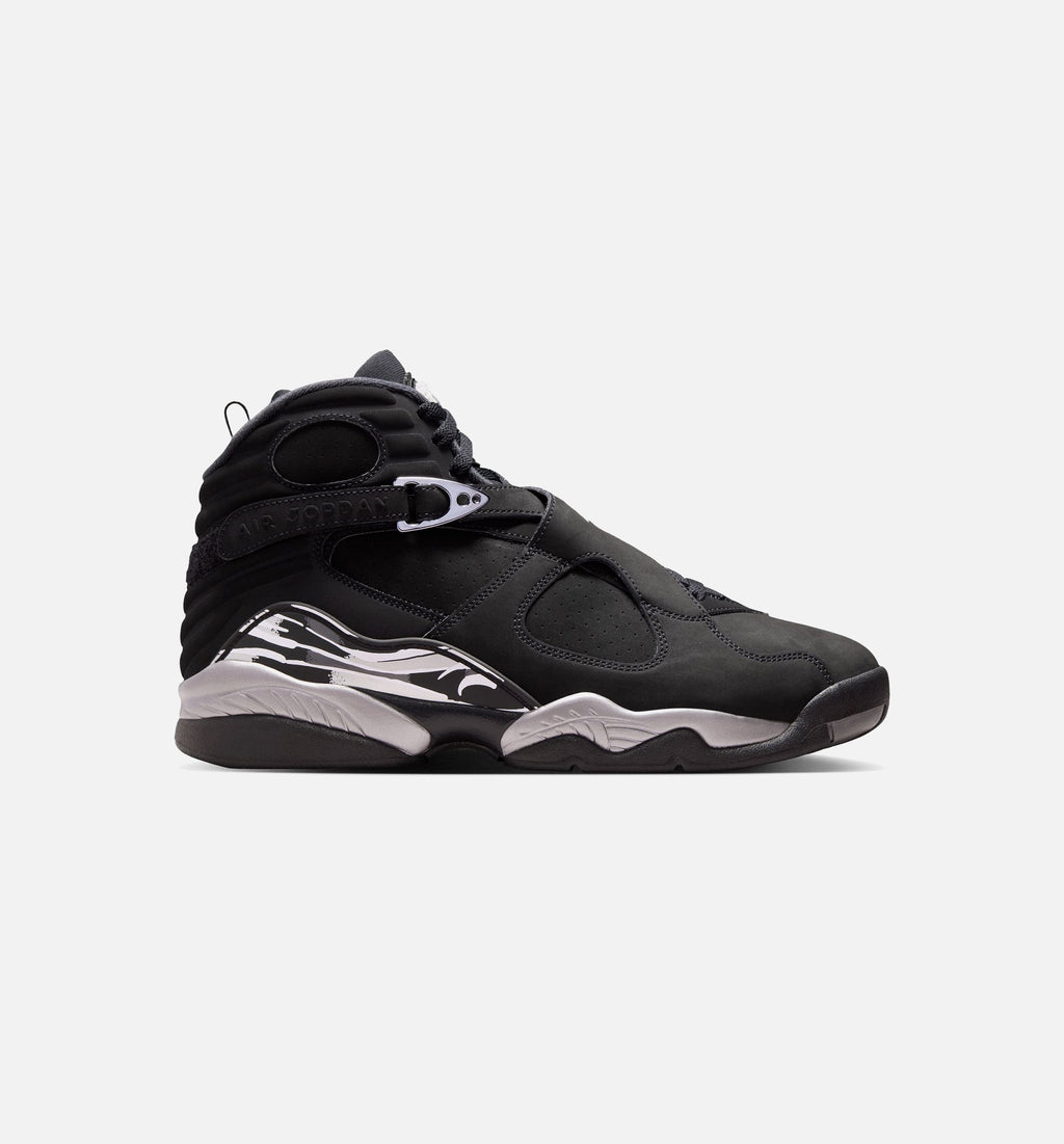 Air Jordan 8 Retro Chrome Black And Light Graphite Men's Sneakers